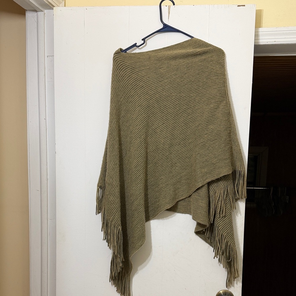Fringed Knit Poncho
